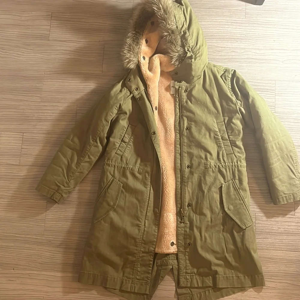 Warm cotton shell/removable lining jacket, fits XS or S